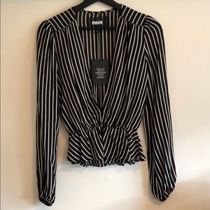 Reformation Camila Peplum Top